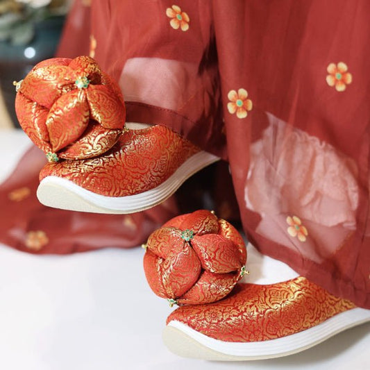 red ball tang dyansty shoes wedding shoes-Jianxi Hanfu