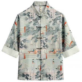 tang suit summer shirt-Jianxi Hanfu