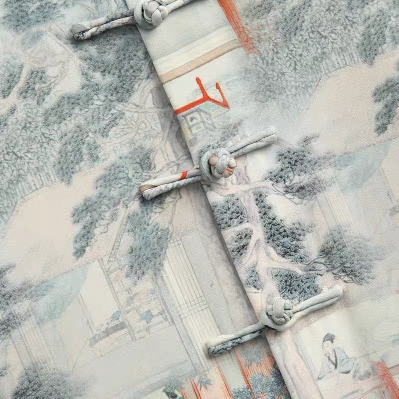tang suit summer men's shirt-Jianxi Hanfu