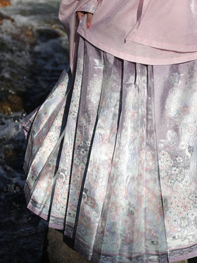purple hanfu dress mamian skirt girls clothes-Jianxi Hanfu