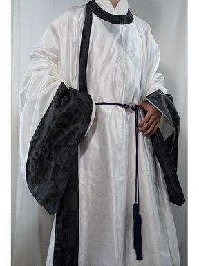 Chinese hanfu men's lanshan robe black summer graduation dress - Jianxi Hanfu
