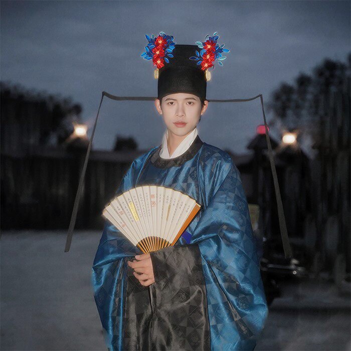 chinese men's lanshan robe summer graduation dress - Jianxi Hanfu