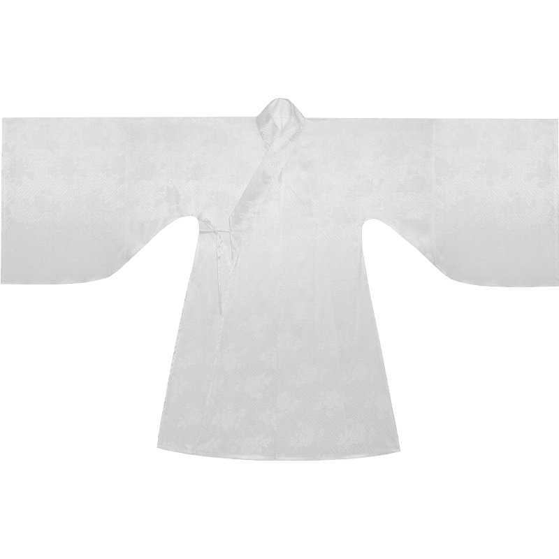 inner white cross collar robe - Jianxi Hanfu