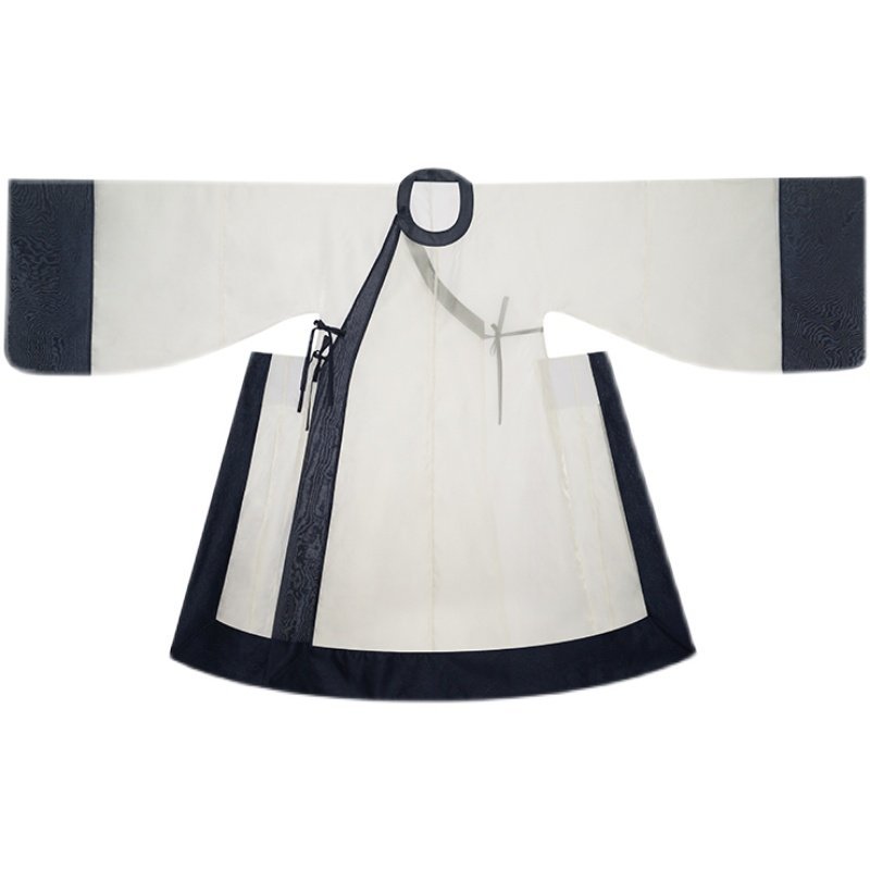 ming dynasty men's summer hanfu white lanshan robe - Jianxi Hanfu
