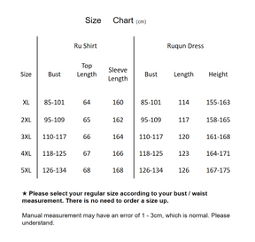 women's summer plus size hanfu ruqun dress - Jianxi Hanfu