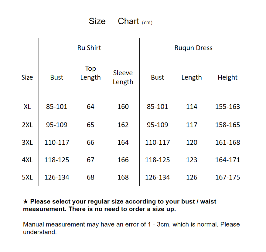 women's summer plus size hanfu ruqun dress - Jianxi Hanfu