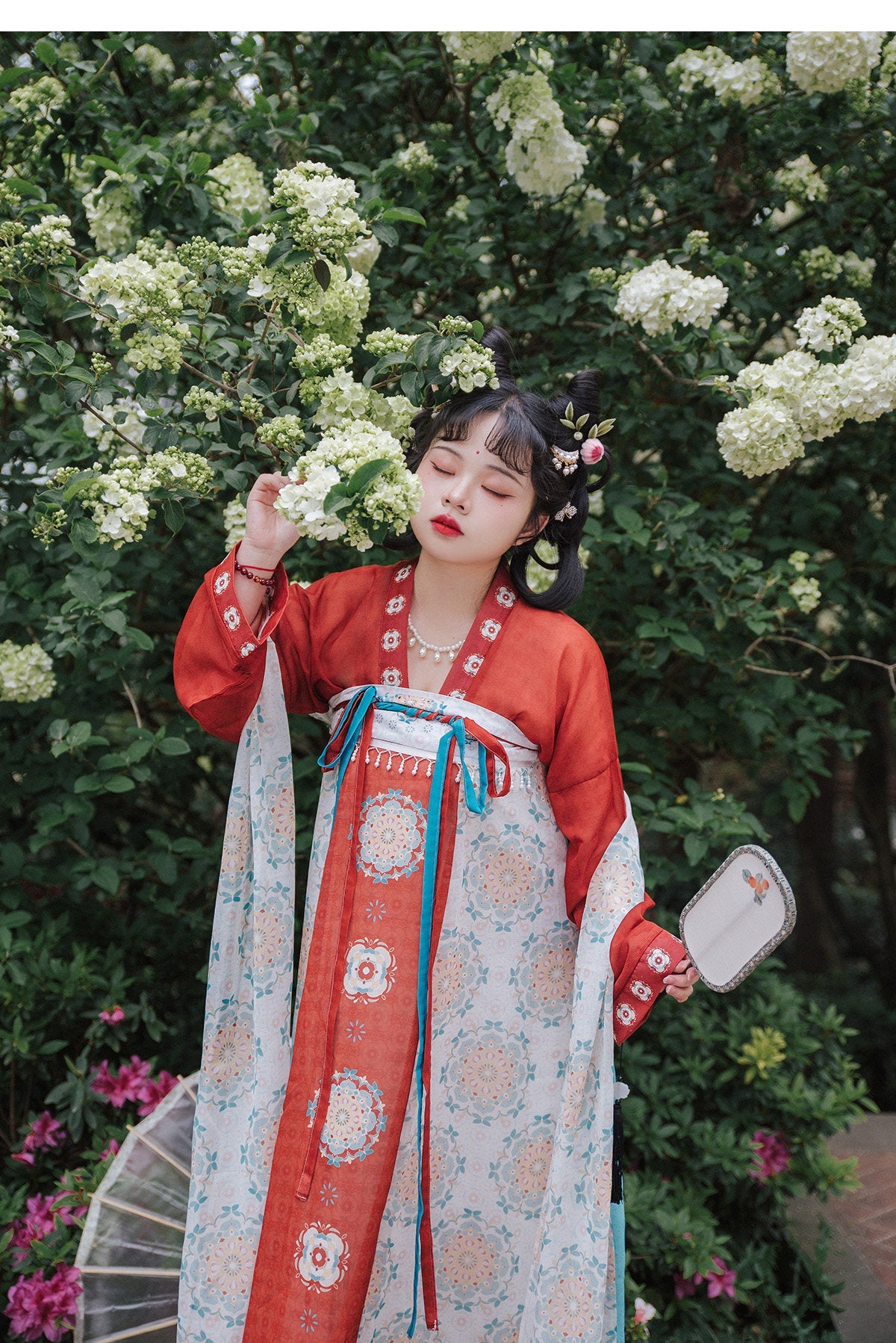 chinese style women's summer plus size red hanfu ruqun dress - Jianxi Hanfu