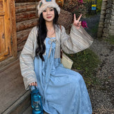 chinese tang dynasty women's autumn oversized camisole ruqun dress - Jianxi Hanfu