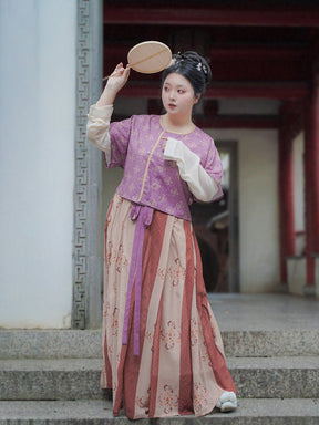 women's tang dynasty summer plus size purple beizi - Jianxi Hanfu