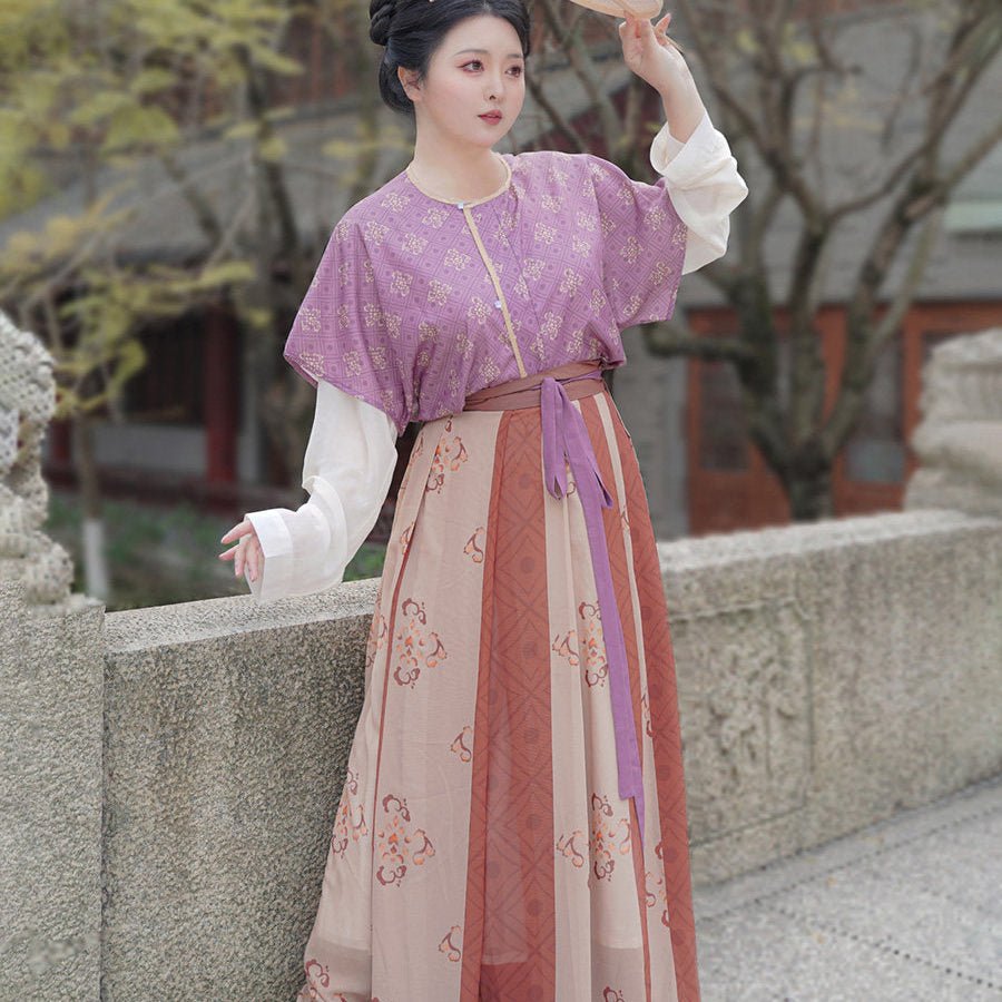 women's summer plus size pink hanfu dress - Jianxi Hanfu