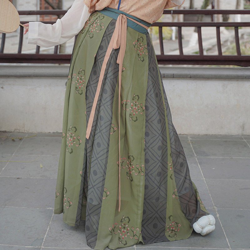 women's summer oversized green grey qiyao ruqun dress - Jianxi Hanfu
