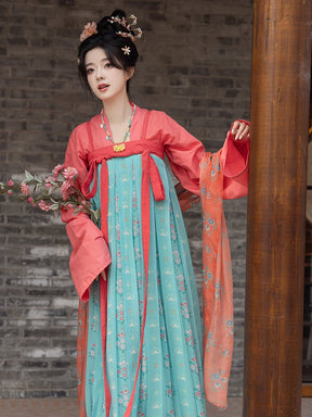chinese tang dynasty women's hanfu clothes green ruqun - Jianxi Hanfu