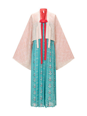 chinese tang dynasty women's spring hanfu clothes pink shirt - Jianxi Hanfu