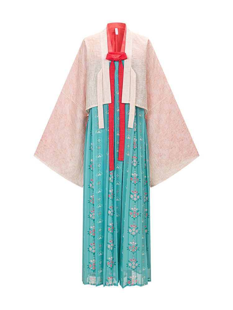 chinese tang dynasty women's spring hanfu clothes pink shirt - Jianxi Hanfu