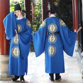 tang dynasty cloth shoes men's hanfu imperial dragon robe - Jianxi Hanfu