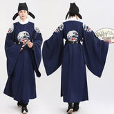 song dynasty cloth shoes men's blue hanfu robe - Jianxi Hanfu