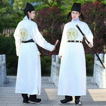 song dynasty cloth shoes men's white wedding hanfu robe - Jianxi Hanfu