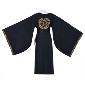 tang dynasty men's hanfu black robe imperial dragon robe - Jianxi Hanfu