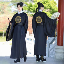chinese tang dynasty hanfu black robe imperial dragon robe - Jianxi Hanfu