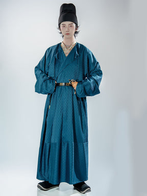 chinese tang dynasty men's hanfu lan robe - Jianxi Hanfu