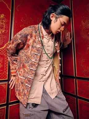 Tang Dynasty Modern Hanfu Tang Suit Suede - Wan Hua - Jianxi Hanfu