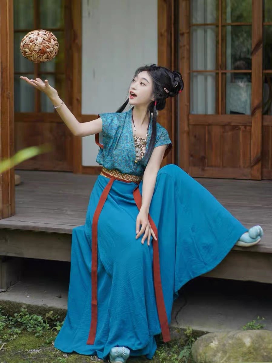 Tang Dynasty Pibo Beizi Ruqun Dress Xiao Man - Jianxi Hanfu