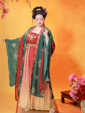 chinese style women's green plus size shirt - Jianxi Hanfu