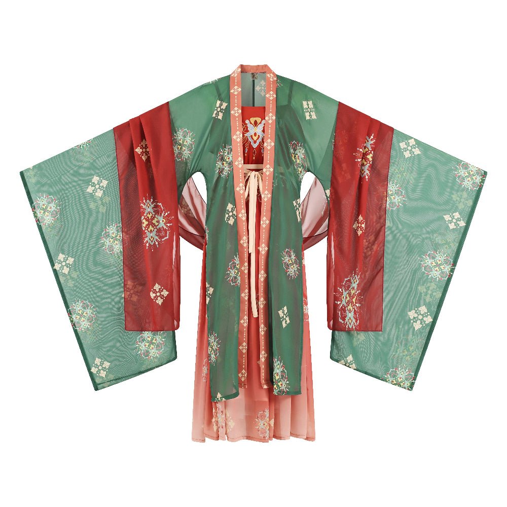 women's summer oversized green hanfu ruqun dress - Jianxi Hanfu