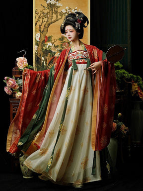 chinese style women's plus size red hanfu ruqun dres s - Jianxi Hanfu