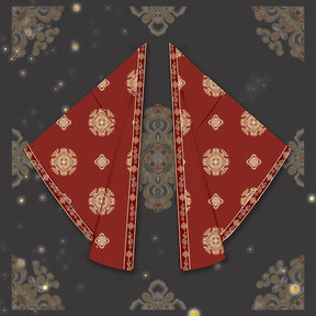 women's tang dynasty oversized big red sleeve shirt - Jianxi Hanfu