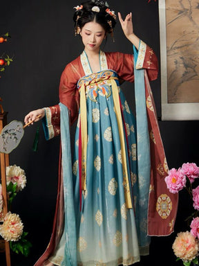 women's spring autumn plus size hanfu ruqun dress - Jianxi Hanfu