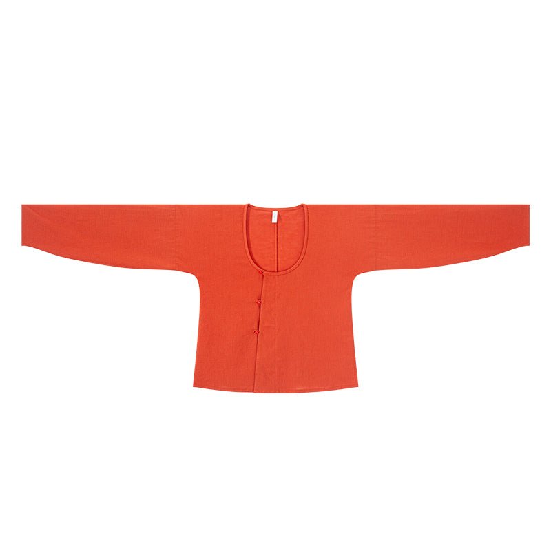red round collar shirt women's clothes - Jianxi Hanfu