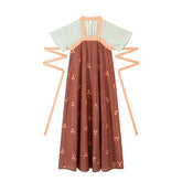 green brown ruqun dress women's clothes - Jianxi Hanfu