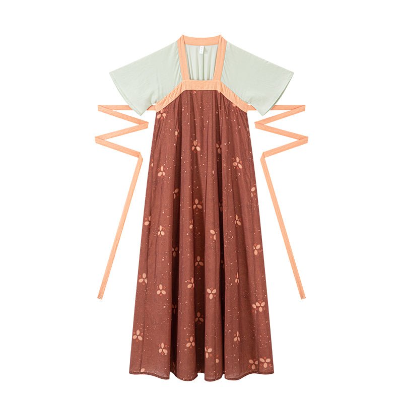 green brown ruqun dress women's clothes - Jianxi Hanfu