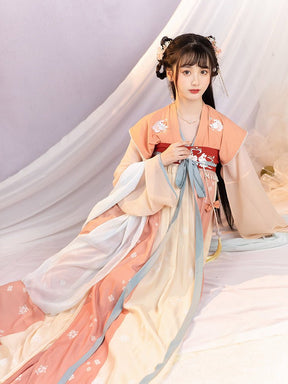 women's pink ruqun dress qixiong ruqun skirt - Jianxi Hanfu