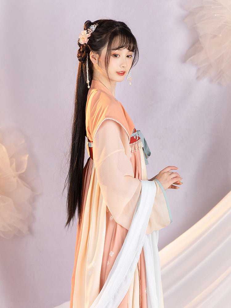 chinese style yellow qixiong ruqun dress - Jianxi Hanfu