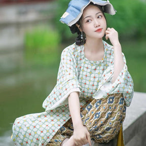 tang dynasty women's hanfu round collar robe - Jianxi Hanfu