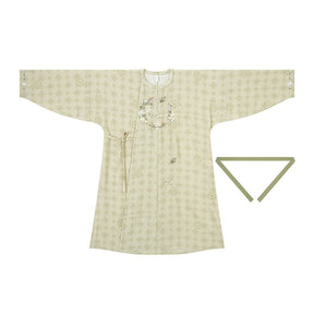 chinese tang dynasty green round collar robe - Jianxi Hanfu