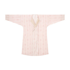 Chinese tang dynasty women's hanfu spring/autumn pink round collar robe - Jianxi Hanfu