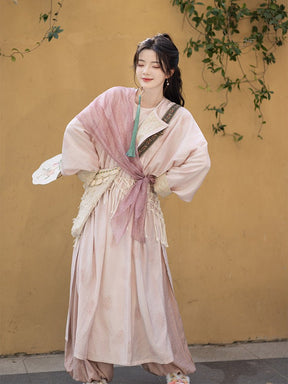 tang dynasty spring/autumn pink  pants - Jianxi Hanfu