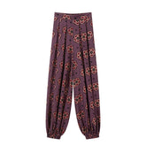Chinese style tang dynasty hanfu purple haren pants - Jianxi Hanfu