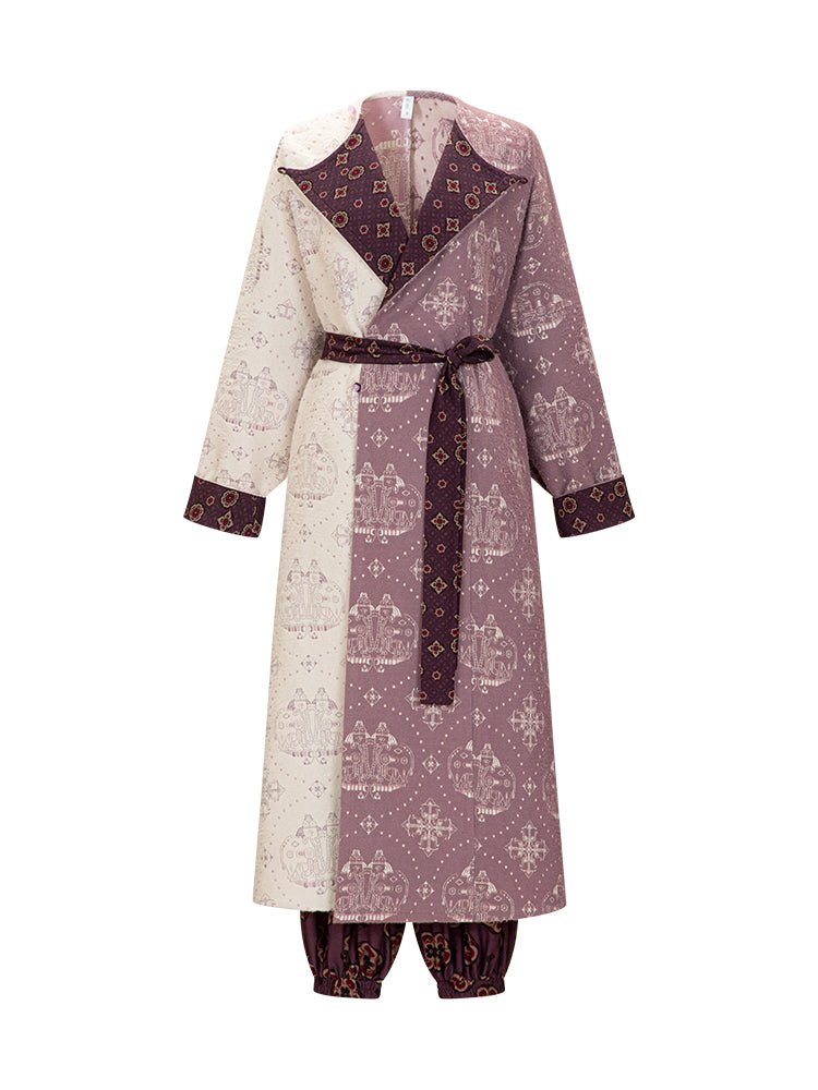 Chinese style tang dynasty hanfu women's purple robe - Jianxi Hanfu