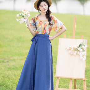 new chinese style tang dynasty women's summer dress- Jianxi Hanfu
