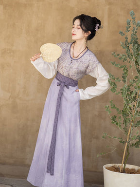 chinese womens tang dynasty purple banbi - Jianxi Hanfu