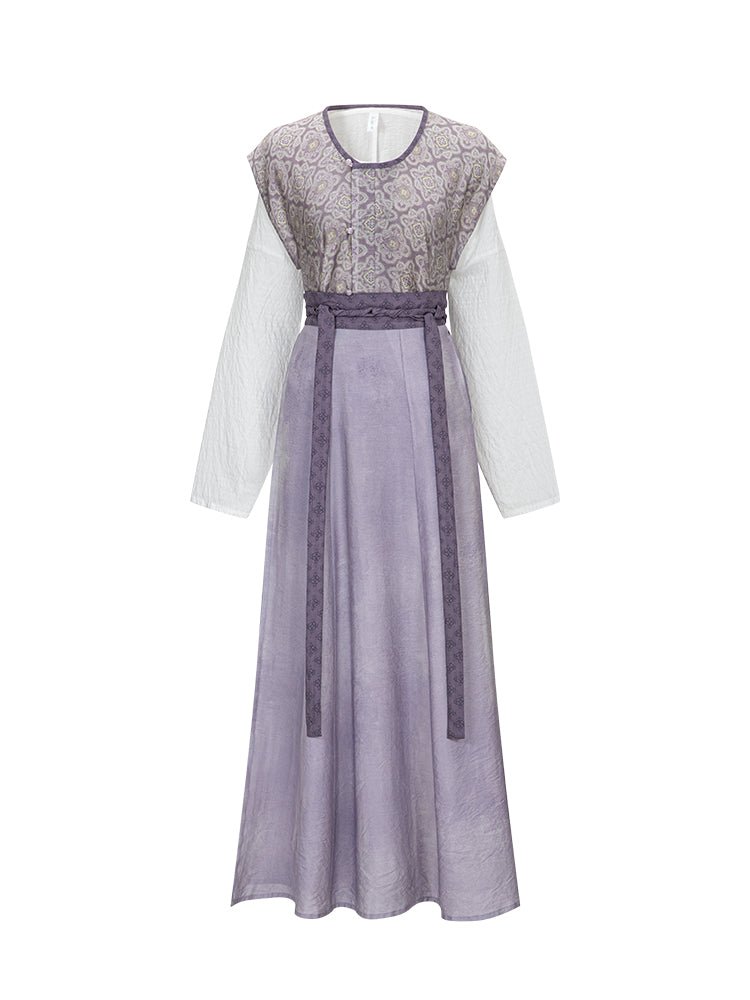purple autumn dress Tang Dynasty Spring/Autumn Clothes Purple Ruqun Dress