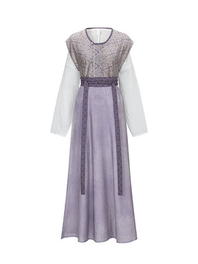 women's purple clothes spring autumn hanfu - Jianxi Hanfu