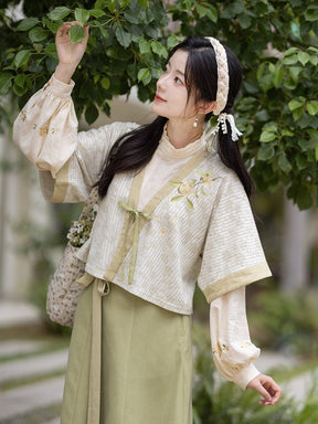 spring women's clothes green ruqun - Jianxi Hanfu