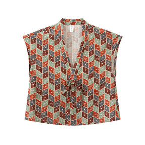 green orange vest chinese style womens clothes - Jianxi Hanfu