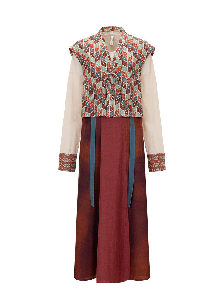 chinese tang dynasty women's hanfu ruqun dress - Jianxi Hanfu