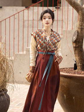 chinese style women's ruqun hanfu dress - Jianxi Hanfu